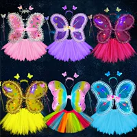 Детский костюм с бабочкой, одежда для принцессы, женские часы, реквизит, xэллоуин