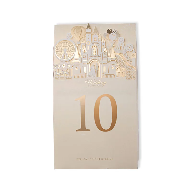 Castle Creative European Wedding State Card Card Simi Wedding Table Card Wedding Banquet Table Brand Wedding Products