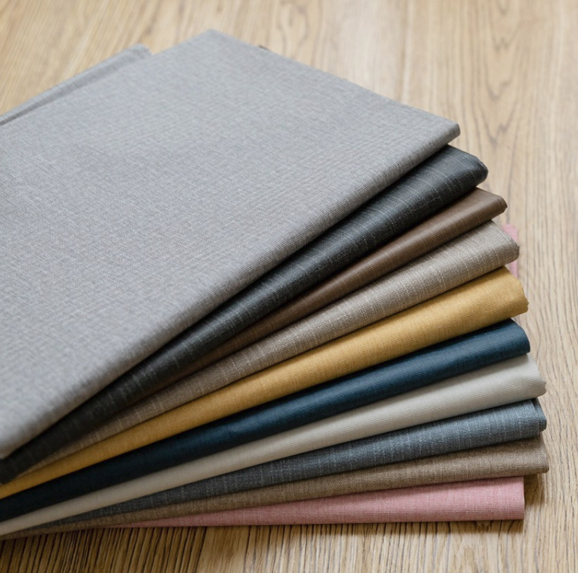 Thickened pvc plastic cotton and linen texture waterproof tablecloth, oil-proof, no-wash tablecloth in beige, coffee, gray and khaki Specification image