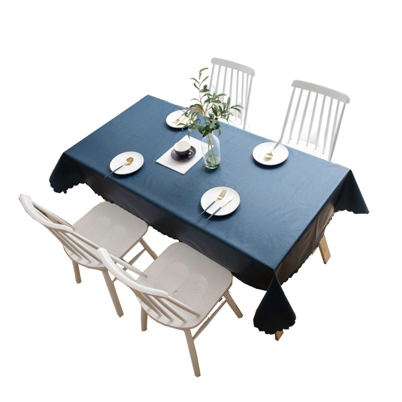 Thickened pvc plastic cotton and linen texture waterproof tablecloth, oil-proof, no-wash tablecloth in beige, coffee, gray and khaki Application Scenario