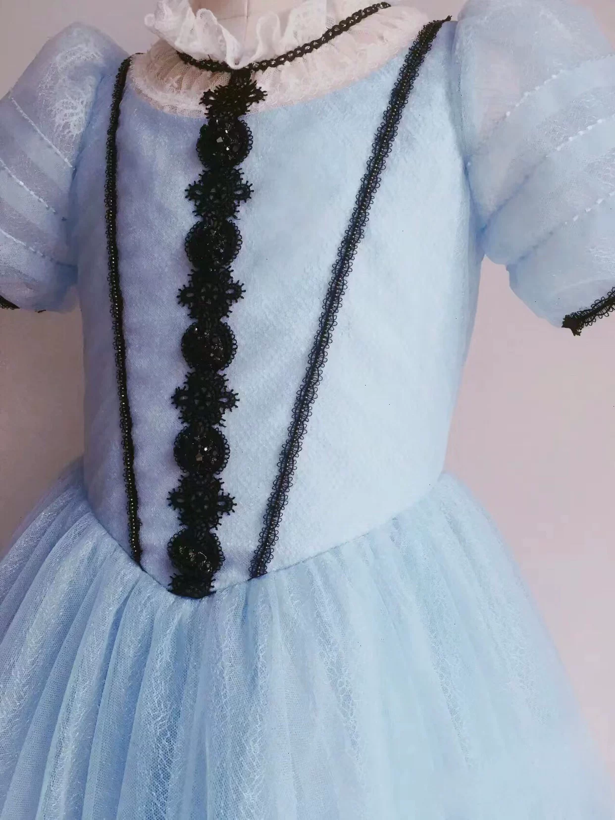 Детское синее весеннее платье, 2023 год, тренд сезона, стиль lolita, юбка-тюльпан