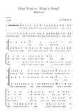 Sing Ding Dinging Chorus Five -Line Piano Accompaneed Piano Accompaning Tong Tong пение женского пения