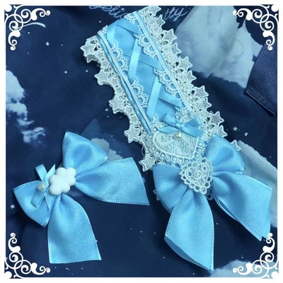 taobao agent Tick handicon original lolita hand -made hairpin with AP small white cloud solid hair band side clip