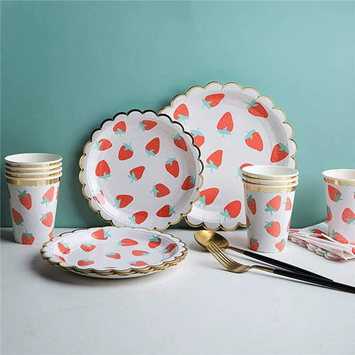 Xiaohongshu одноразовый дикий пикник поставляет посуду для вечеринки фруктовые пластинки