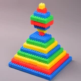 Строительные кубики, пластиковый конструктор, настольная игра для детского сада для мальчиков и девочек, игрушка, мелкие частицы, 3-6 лет