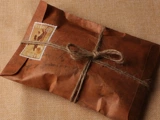 Zakka Leather Paper Envelope retro Old Fire Lacquer Sear Searce Scards Stare Bag Сумка бумажная сумка