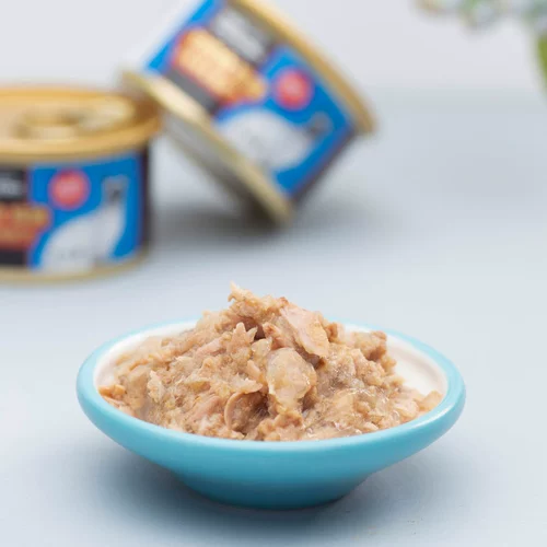 Морское королевство тайское морепродукт Королевское тунец, рыбная белая мясо -консервированная кошка закуски 85 г × 24 банки