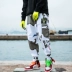 Quần ngụy trang màu trắng nam thương hiệu Nhật Bản thương hiệu thủy triều lỏng lẻo Yu Wenle quần thể thao chùm quần hiphop nam quần nam Quần Jogger