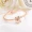 Vòng đeo tay bằng thép titan vàng hồng khóa đời dài phiên bản Hàn Quốc của vòng tay khóa Fu hoang dã Nữ vòng đeo tay đơn giản Hàn Quốc không phai vòng tay cao su