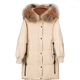 Chống mùa giải phóng mặt bằng 2018 mùa đông mới của Hàn Quốc phiên bản của cổ áo lông thú lớn dài xuống áo khoác nữ lỏng kích thước lớn áo khoác dày