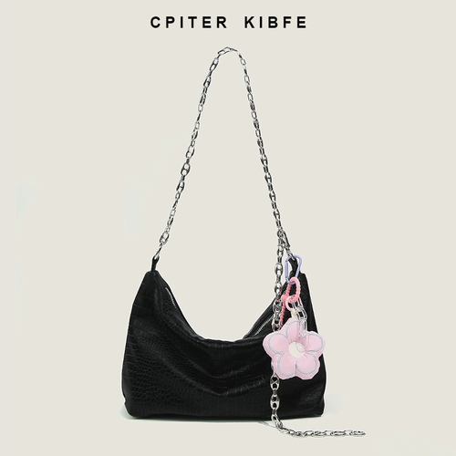 Небольшая дизайнерская сумка через плечо, сумка на одно плечо, сумка подмышку, крокодиловый принт, коллекция 2022