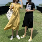 Thiết kế sang trọng không thường xuyên Đầm dự tiệc 2019 hè mới Hàn Quốc mang hương vị Hồng Kông Một chiếc váy từ nữ - A-Line Váy