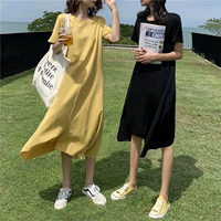 Thiết kế sang trọng không thường xuyên Đầm dự tiệc 2019 hè mới Hàn Quốc mang hương vị Hồng Kông Một chiếc váy từ nữ - A-Line Váy các mẫu váy xòe cho người thấp