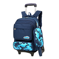 Детский чемодан 小学生儿童拉杆书包韩版1-3-4-5-6年级男女双肩背闪光6轮可爬楼梯