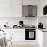 Белая алюминиевая панельная панельная мозаика наклейка на стенах -наклейка сама -адгезивная ванная водонепроницаем