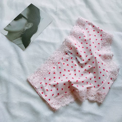 [pinkgirl热卖性感低腰欧美蕾丝边冰丝牛奶丝女士内裤无痕少女三角]