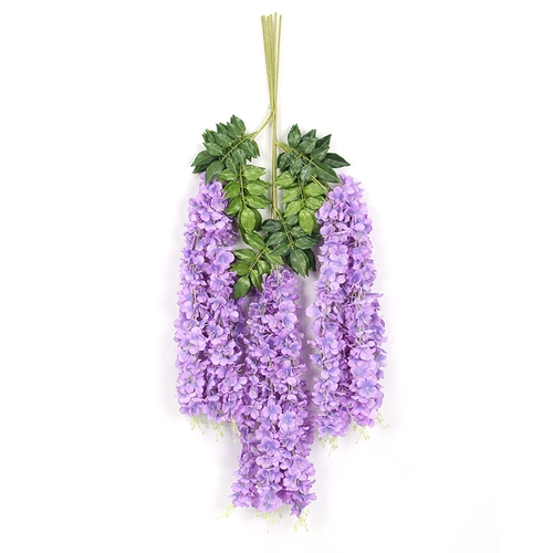 Симуляция глицерия цветочная струна цветочные бобы внутренние потолочные растения фиолетовый пластиковый цветок свадебный свадебный фальшивый цветок