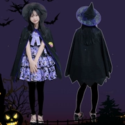 Halloween Áo choàng áo choàng người lớn trang phục biểu diễn trang phục lớn phù hợp với trẻ em phù thủy mẫu giáo hóa trang cha mẹ và con cái