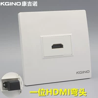 Канджино 86 Тип HDMI настенный розетка панель 4K HD TV 90 градусов L -типа изогнутая угловая вставка прямой прямой вставки