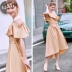 Amii thiết kế tối giản ý nghĩa váy Pháp 2019 hè mới thon với thắt lưng midi bất đối xứng - Sản phẩm HOT đầm hở lưng Sản phẩm HOT