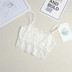 Vẻ đẹp trở lại cô gái đồ lót mùa hè chống ánh sáng sling vest ren ống ngắn gợi cảm phía dưới quấn ngực mỏng phần - Ống áo ống đen Ống