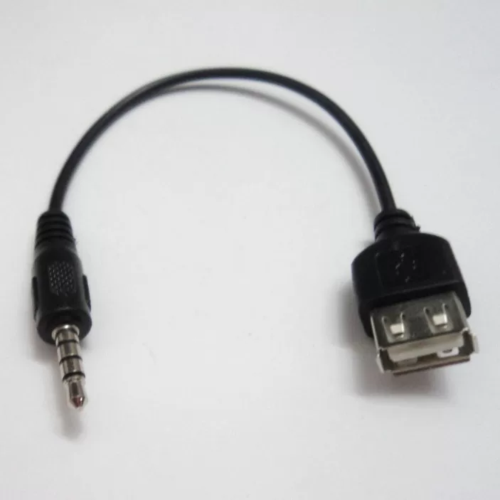 3.5mm public OTG data cable car audio and U disk connection line adapter car AUX conversion cable