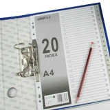 Человеческая US-020A Перегорочная бумага Пластификационная классификационная бумага 20 страниц индексной бумаги 11-луночных категорий карты с цифровой картой