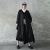 ĐƠN GIẢN ĐEN 2018 mùa xuân ss new dark gió linen dây đai áo dài áo gió áo khoác lông nữ Trench Coat