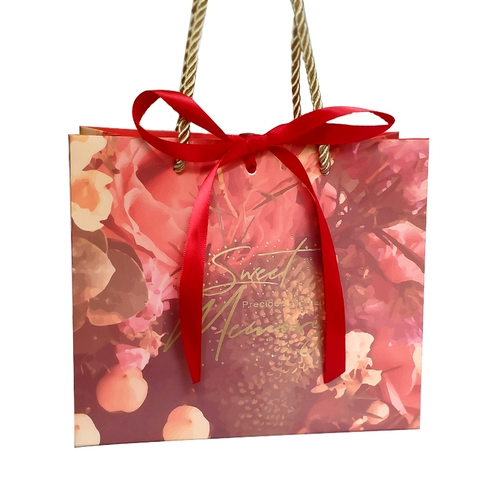 Свежий браслет, красная ретро льняная сумка