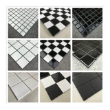 Керамическая мозаичная плитка квадратная плитка маленькая белая плитка черно-белая балконная плитка на пол