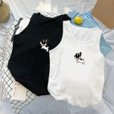 Летний жилет без рукавов, баскетбольная спортивная пляжная мультяшная брендовая футболка для спортзала для влюбленных, в корейском стиле