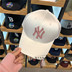 Hàn quốc MLB quầy xác thực 2018 new satin ren bow ribbon trắng mũ bóng chày cap 	mua mũ bóng chày ở đâu Bóng chày