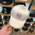 Hàn quốc MLB quầy xác thực 2018 new satin ren bow ribbon trắng mũ bóng chày cap Bóng chày