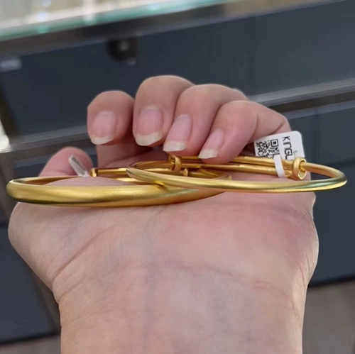 Древнее французское золото чистое золото 999 Foot Golden Plain Solid Hollow Bracelet Bracelets и Lap The Lop Mast Slowing Bracelet индивидуально европейское пианино