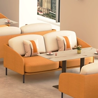 Оранжевый диван, 1.2м, из хлопка и льна