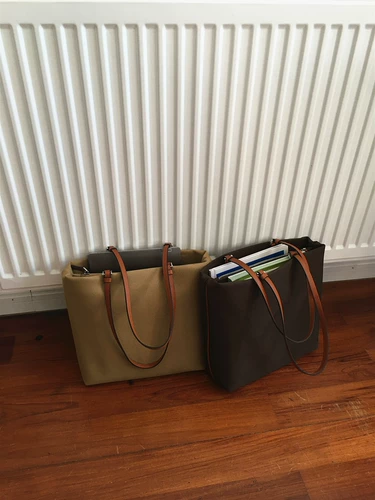 Групный зерновой нейлон Оксфорд с кожаной сумкой из одной плечевой тота