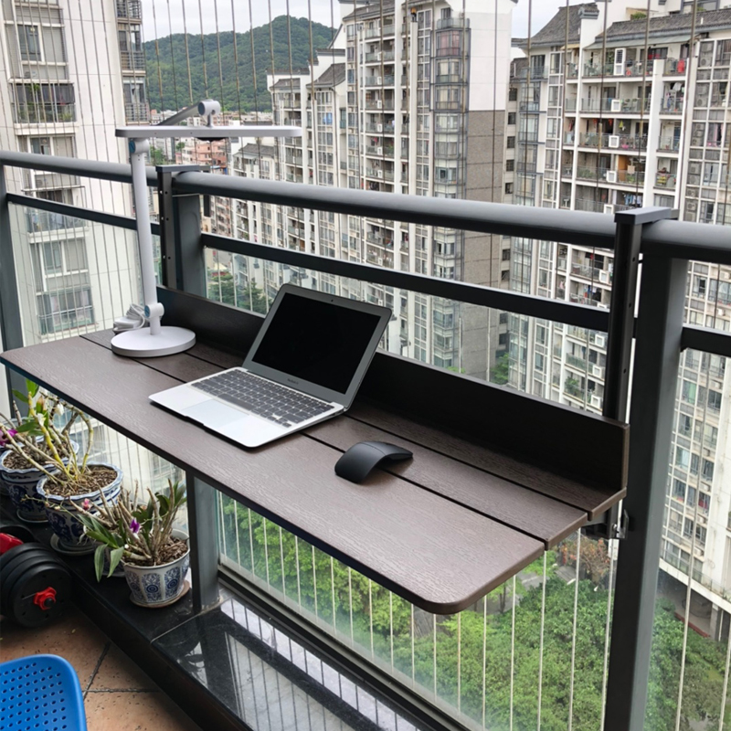bàn học sinh tiểu học Bàn gấp ban công nhà bàn nhỏ lan can bàn treo bàn nâng gấp bàn giải trí đơn giản bàn ghế phòng khách bàn xếp gỗ