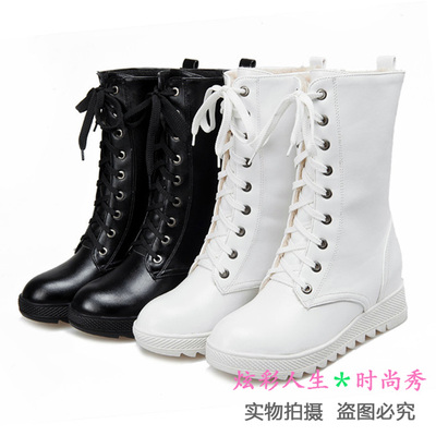 taobao agent Universal black white high boots, cosplay