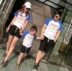 Cha mẹ mặc con mùa hè bé bò mẹ và con gái áo thun ngắn tay phiên bản Hàn Quốc của một gia đình ba bốn kích cỡ lớn mẹ và con - Trang phục dành cho cha mẹ và con váy trẻ em hàn quốc Trang phục dành cho cha mẹ và con