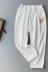 Retro văn học cotton và vải lanh dán quần harem quần nữ mùa xuân lỏng lẻo quần thường xuyên đàn hồi eo lớn kích thước chín điểm quần phụ nữ - Quần Harem