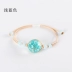 Thời gian Đá Quý Glass Ball Khô Cây Hoa Mẫu Đầy Sao Bracelet Nữ Sinh Viên Ngọt Ngào Bộ Quà Tặng Bộ Vòng đeo tay Clasp