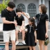 Năm 2020 mùa hè mới trẻ em ngắn tay phù hợp với khuôn viên trường phong cách phụ huynh-trẻ em áo thun Xiaoxiangfeng mẹ của phụ nữ - Trang phục dành cho cha mẹ và con