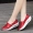 Mùa xuân, mùa hè và mùa thu giày mới của phụ nữ giày rocking thoáng khí Giày vải dày Giày đỏ Mary giày thường - Plimsolls giầy bánh mì nữ