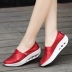 Mùa xuân, mùa hè và mùa thu giày mới của phụ nữ giày rocking thoáng khí Giày vải dày Giày đỏ Mary giày thường - Plimsolls giầy bánh mì nữ Plimsolls