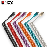 Lindy Spiral Keyboard Mobile Transmission Зарядка данных Cable USB-C Type-C/Mini/Micro USB2