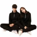 Xuân 2018 Các cặp đôi thể thao Quần áo thể thao nữ Slim Slim Áo len trùm đầu Hàn Quốc phù hợp với áo hai dây Thể thao sau