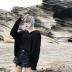 EZ14 mùa thu mới thời trang Hàn Quốc V-Cổ áo thun áo len phần mỏng casual loose vai áo len EZ83373 áo len ba lỗ nữ Đan Cardigan