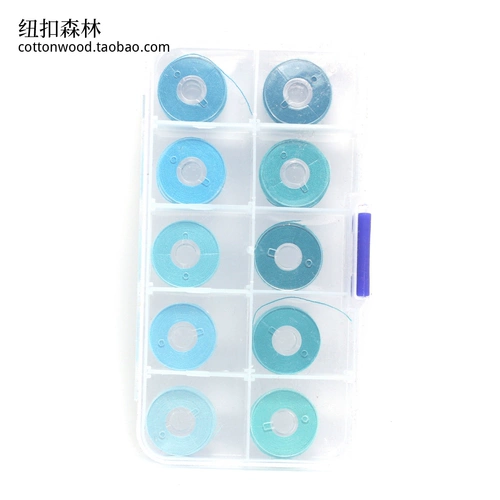 Голубая швейная нить сокровище синяя маленькая коробка 402 Домохозяйная линия игольча