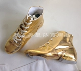 Золотые серебряные высокие этнические современные туфли, мягкая подошва