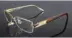Kính cận thị chất lượng cao khung kính nam khung titan nguyên chất nửa khung mặt lớn tấm lò xo chân DP0037 - Kính đeo mắt kính